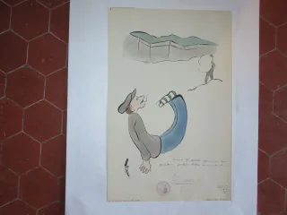 Dessin de presse, daté de 1914.