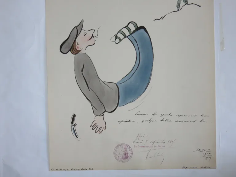 Dessin de presse, daté de 1914.
