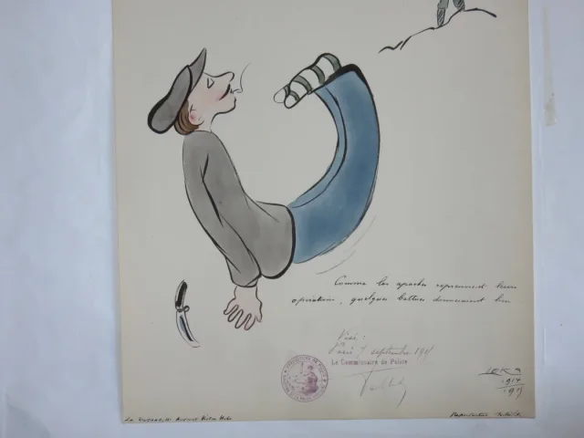 Dessin de presse, daté de 1914.
