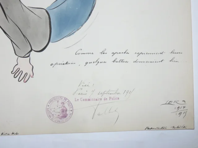Dessin de presse, daté de 1914.