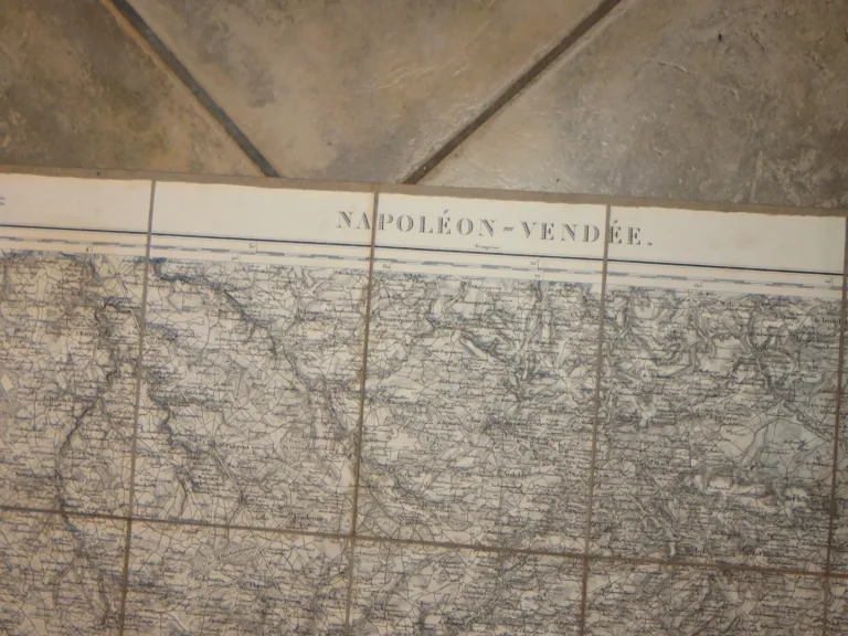 Carte Routière, Dépliante, Entoilée, "napoléon Vendée ", époque 19ème
