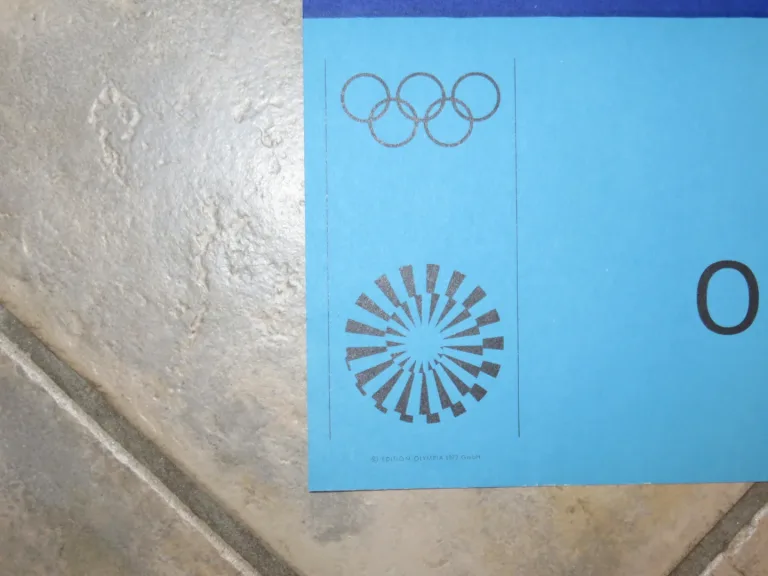 Winter Fritz : Lithographie, affiche des jeux Olympiques  Munich de 1972.