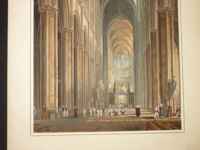 La Cathédrale d'Amiens, eau-forte époque 19ème.