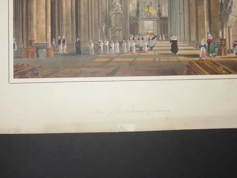 La Cathédrale d'Amiens, eau-forte époque 19ème.