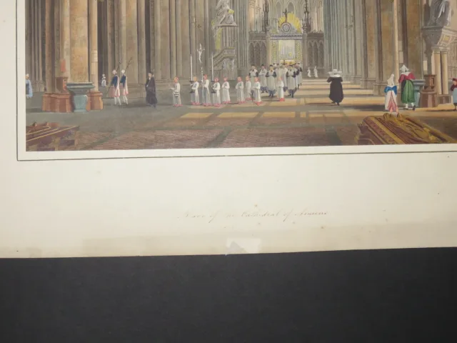 La Cathédrale d'Amiens, eau-forte époque 19ème.