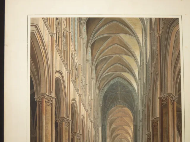 La Cathédrale d'Amiens, eau-forte époque 19ème.