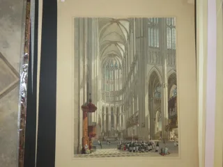 La Cathédrale de Beauvais, eau-forte Epoche 19ème.