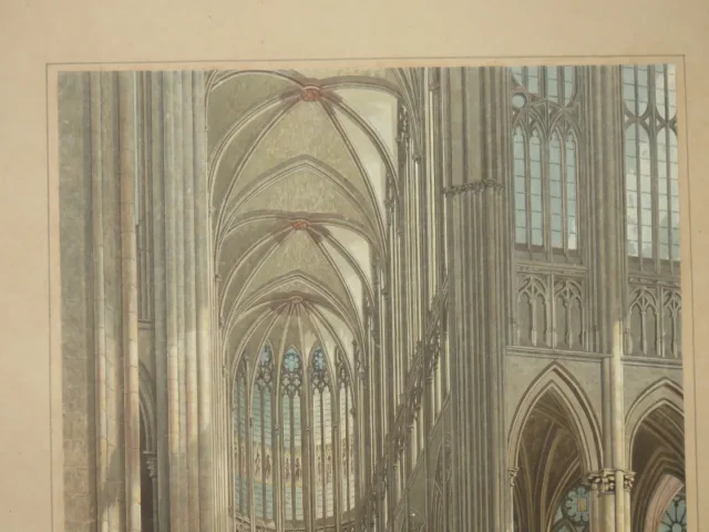 La Cathédrale de Beauvais, eau-forte époque 19ème.