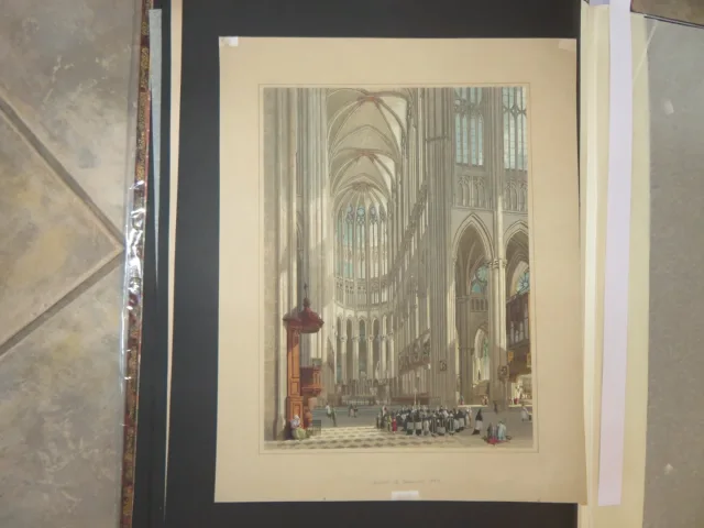 La Cathédrale de Beauvais, eau-forte époque 19ème.