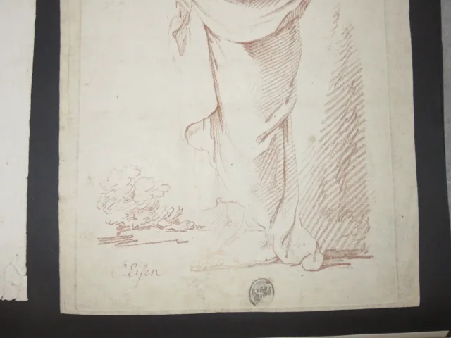 Sanguine époque 18ème, avec cachet de collection.
