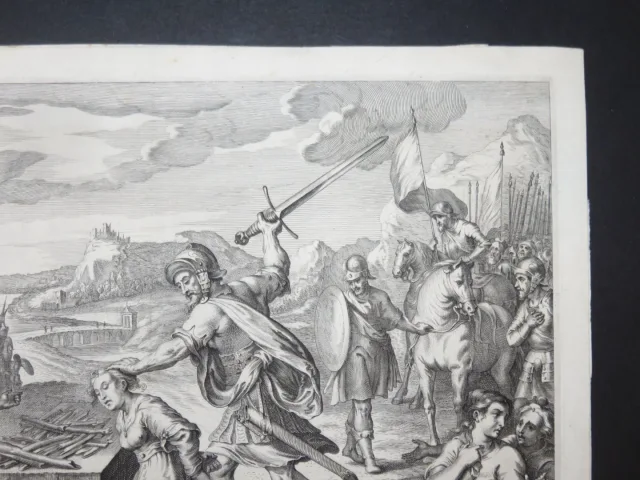 Scène Mythologique, eau forte Epoche 17ème.