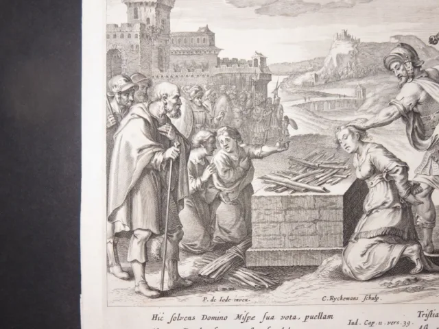Scène Mythologique, eau forte Epoche 17ème.