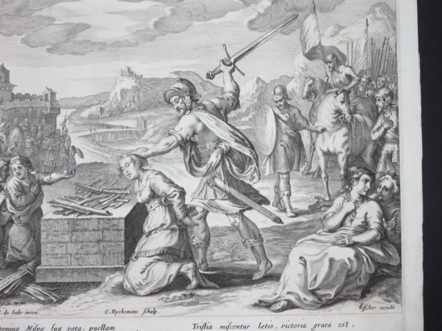 Scène Mythologique, eau forte Epoche 17ème.