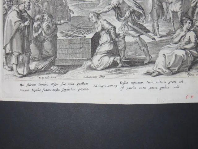 Scène Mythologique, eau forte Epoche 17ème.