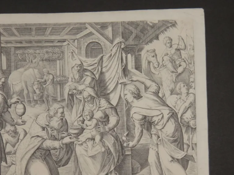 Scène Apôtres, eau-forte Epoche 17ème.