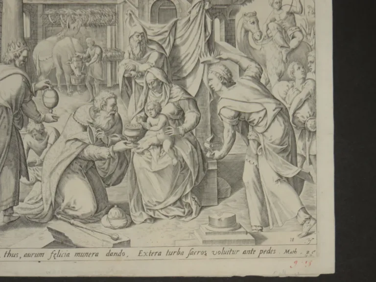 Scène Apôtres, eau-forte Epoche 17ème.