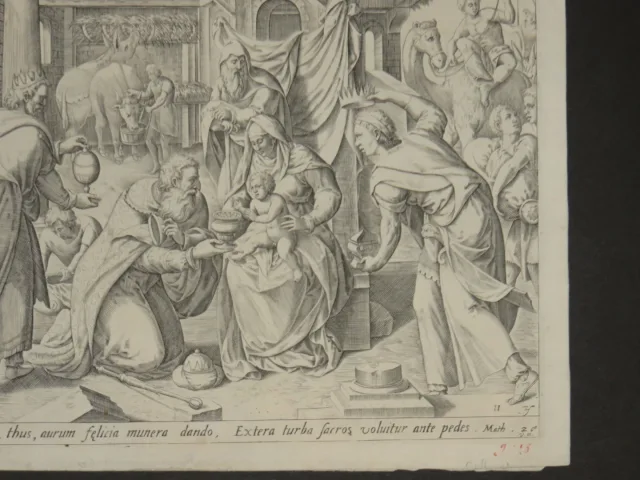 Scène Apôtres, eau-forte époque 17ème.