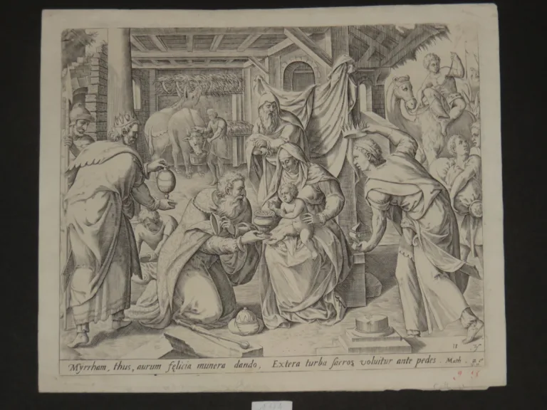 Scène Apôtres, eau-forte Epoche 17ème.
