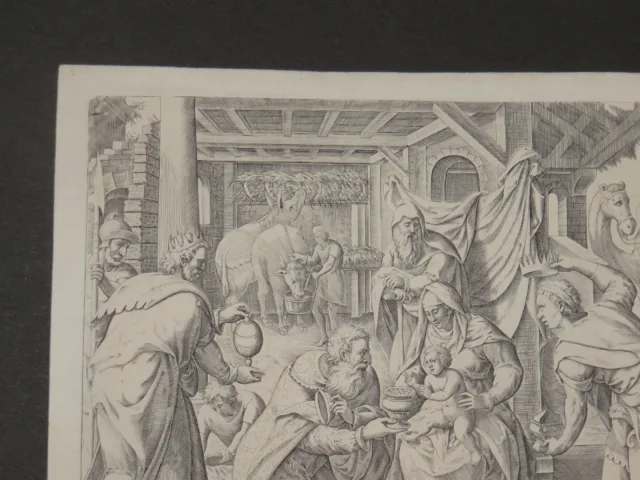 Scène Apôtres, eau-forte époque 17ème.