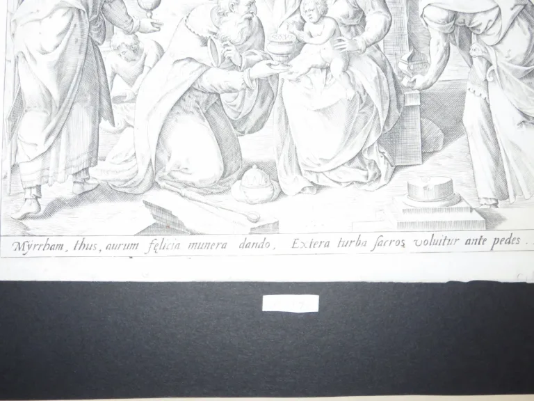 Scène Apôtres, eau-forte Epoche 17ème.