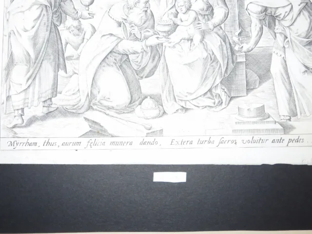 Scène Apôtres, eau-forte époque 17ème.