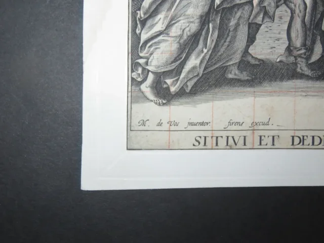 Scène de rue, eau-forte époque 17 ème.