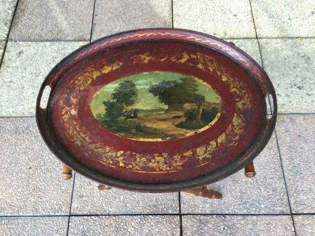 FRANSE RESTAURATIEPERIODE TIN TRAY