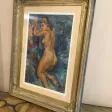 ''FEMME NUE AGENOUILLÉE'', de Pierre Creixams, PEINTRE ESPAGNOL.Creixams