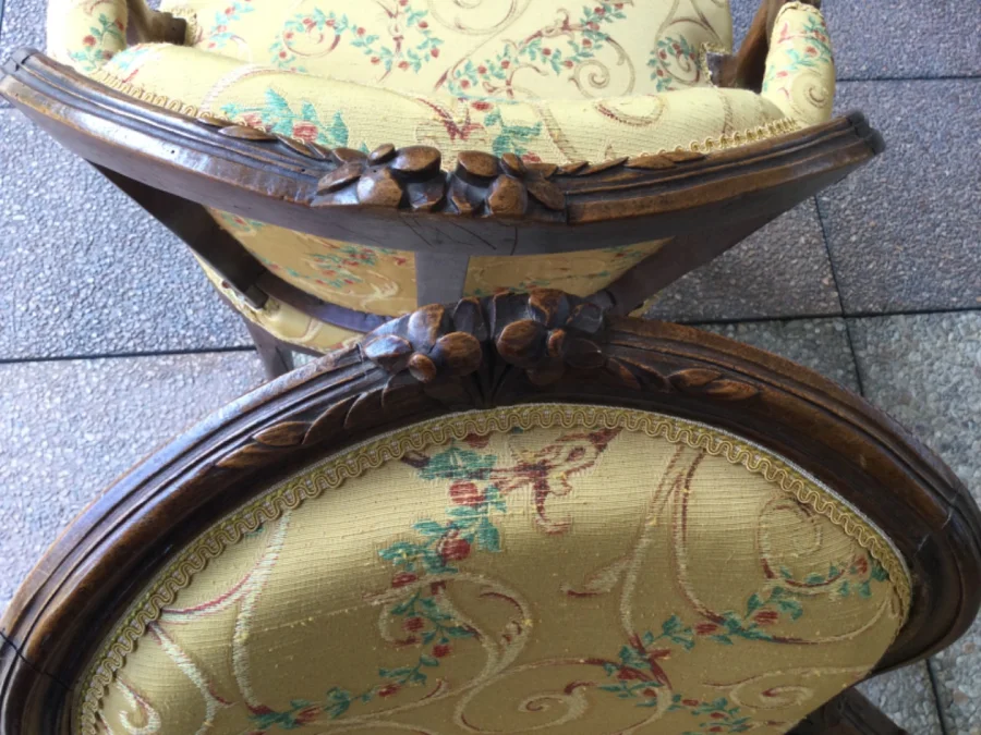 PAAR LOUIS XV-PERIODE STOELSTOELEN