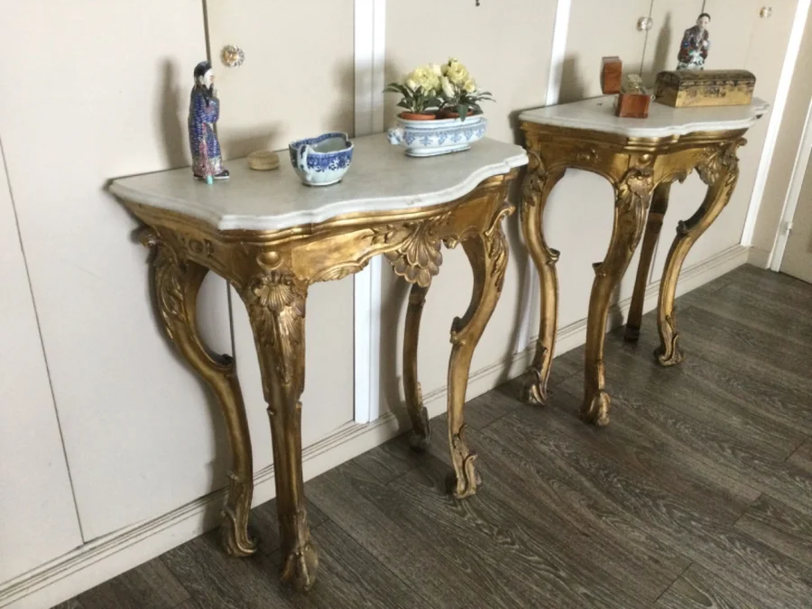 COPPIA DI TAVOLI CONSOLE ITALIANI