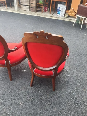Paire de fauteuils en acajou