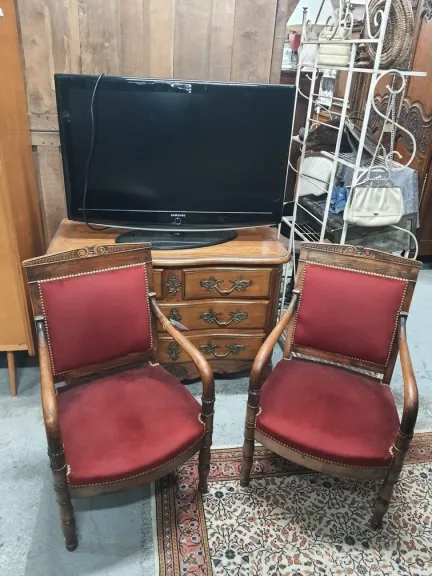 Paire de fauteuils style Empire