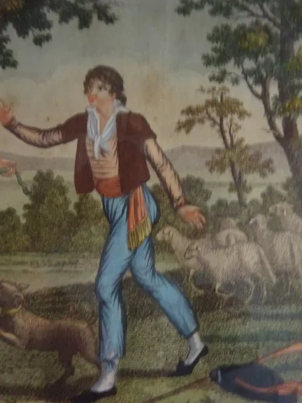 Gravure début XIXème Estelle et Némorin