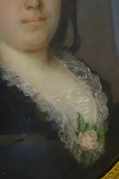 Portrait de femme, pastel d'époque Napoléon III