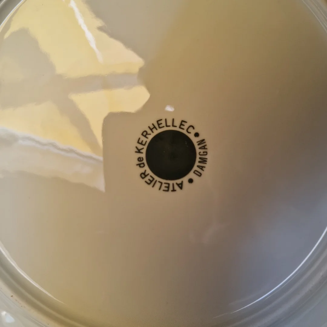 Service à poisson en porcelaine décorée