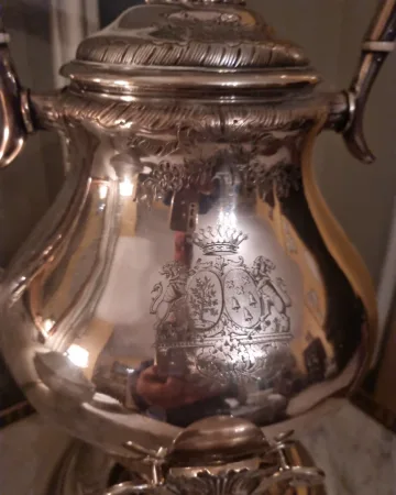 Samovar d'époque XIXème en métal argenté