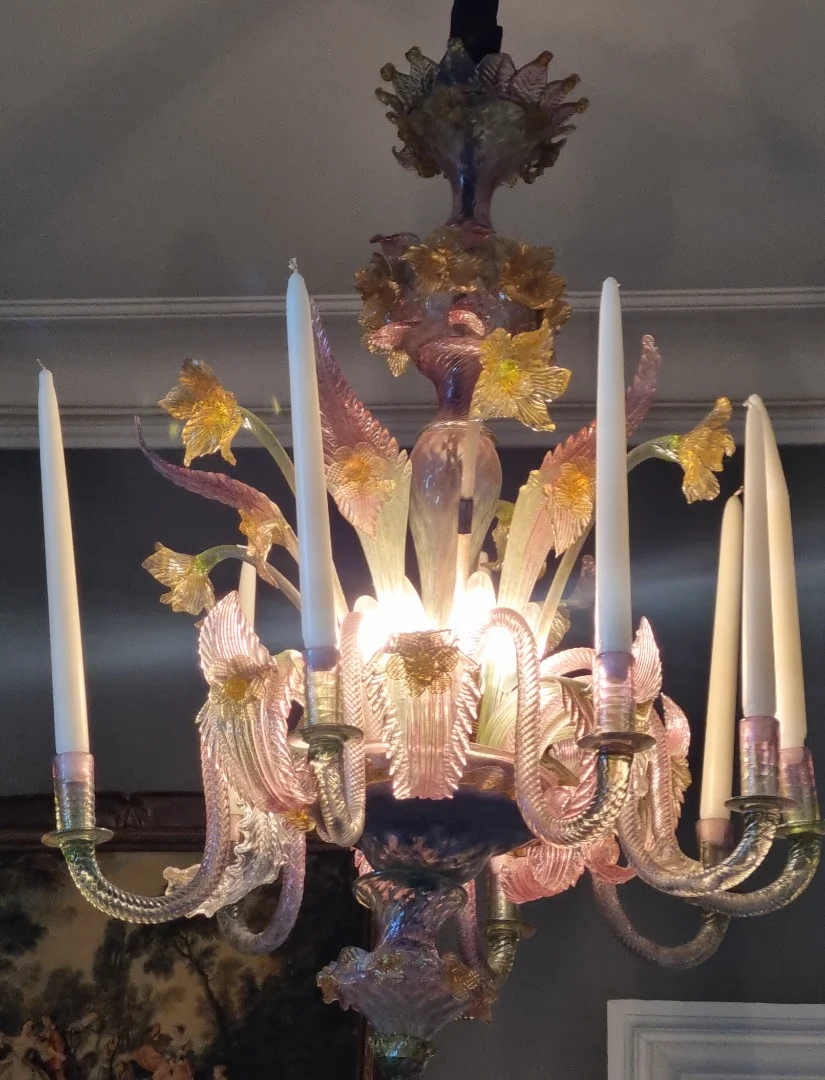 Lustre en verrerie de Murano d'époque XIXème