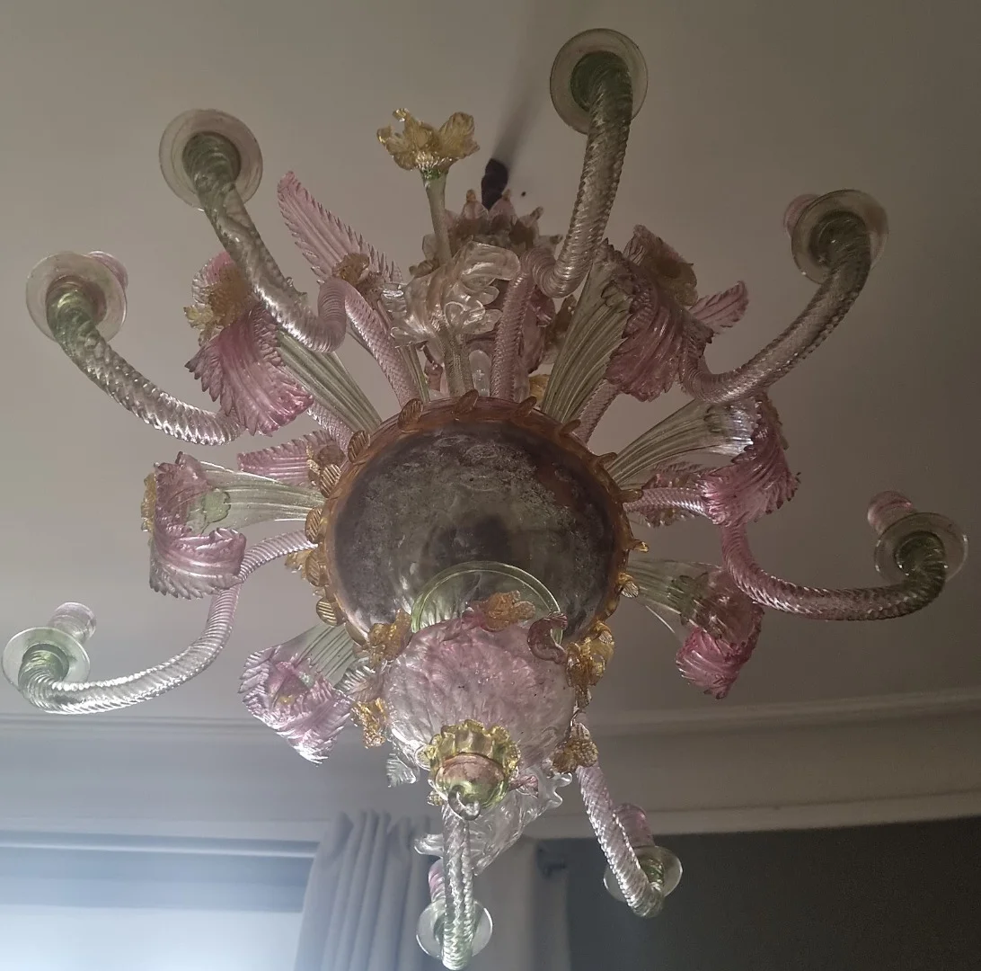 Lustre en verrerie de Murano d'époque XIXème