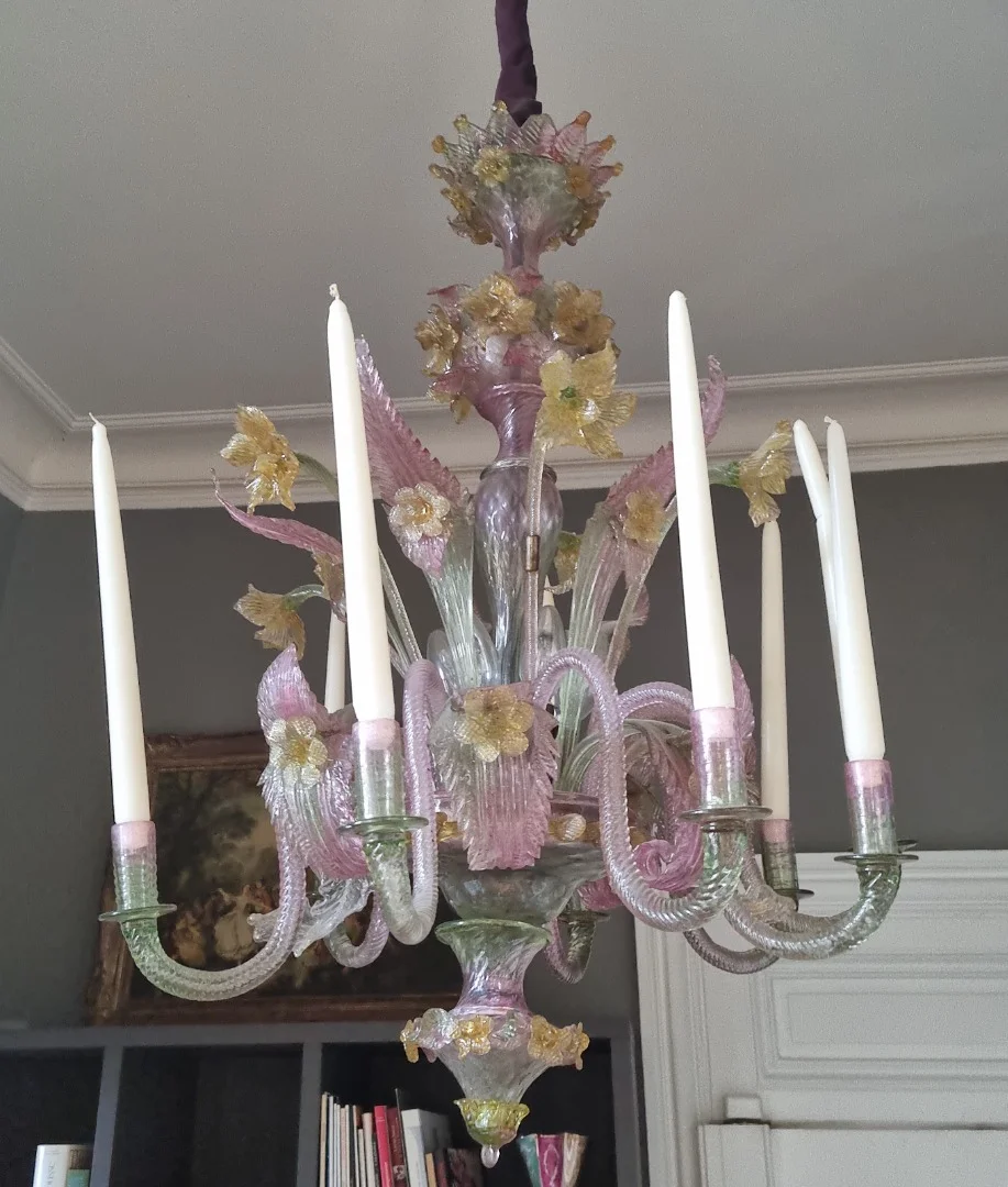 Lustre en verrerie de Murano d'époque XIXème