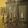 Lustre en bronze et cristal d'époque XIXème