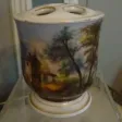 Petit pique-fleurs en porcelaine de Paris à décor tournant époque Louis-Philippe