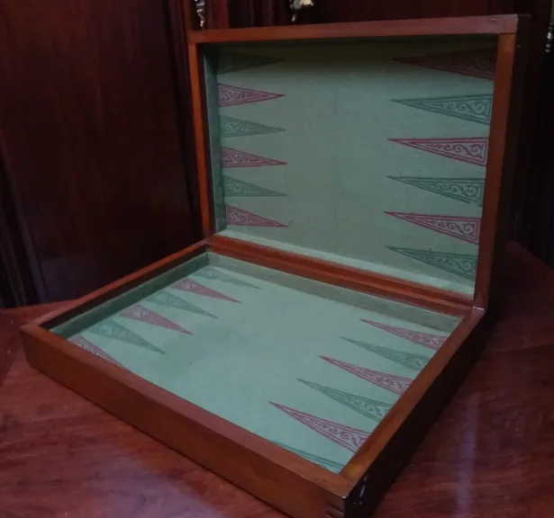 coffret de jeu de dame et backgammon début XXème