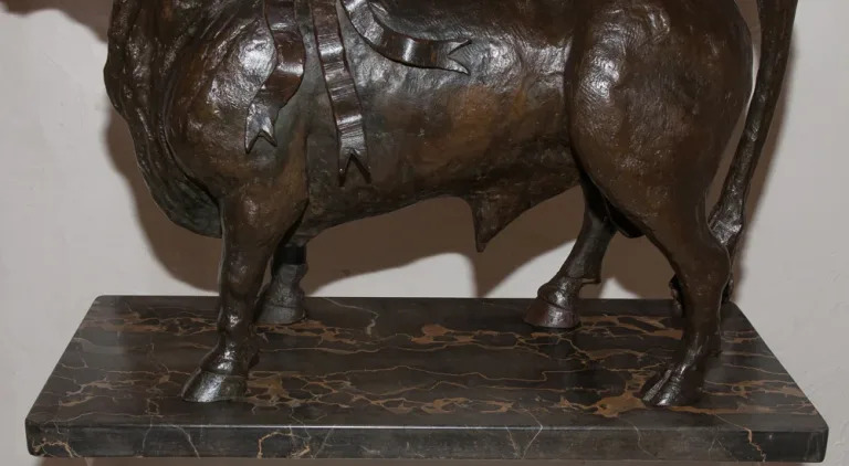 BRONZE BULL UNTERZEICHNET M. BENLLIURE Y GIL