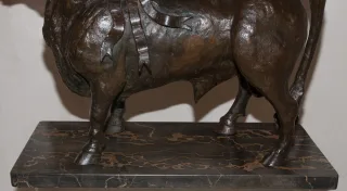 BRONZE BULL UNTERZEICHNET M. BENLLIURE Y GIL