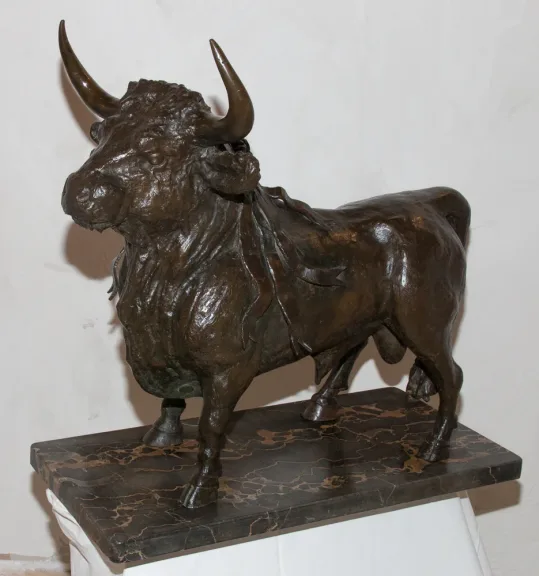 BRONZE BULL UNTERZEICHNET M. BENLLIURE Y GIL