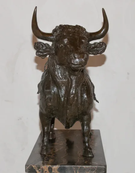 BRONZE BULL UNTERZEICHNET M. BENLLIURE Y GIL
