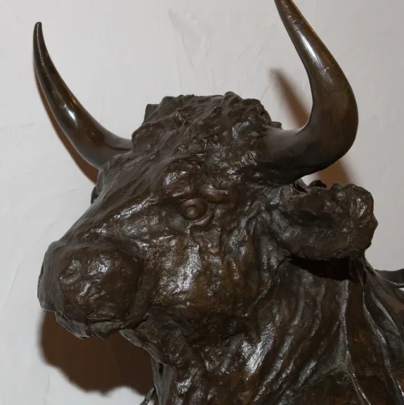 BRONZE BULL UNTERZEICHNET M. BENLLIURE Y GIL