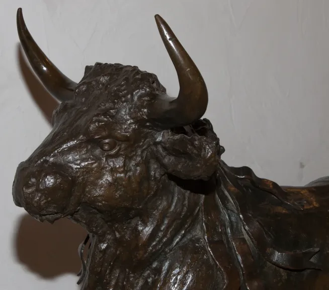 BRONZE BULL UNTERZEICHNET M. BENLLIURE Y GIL