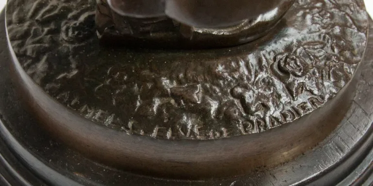BRONZE SKULPTUR UNTERSCHRIFT