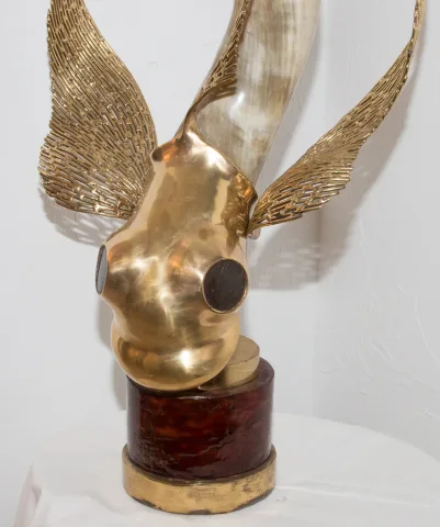 Sculpture en bronze "Poisson" signée Jacques DUVAL-BRASSEUR -1976